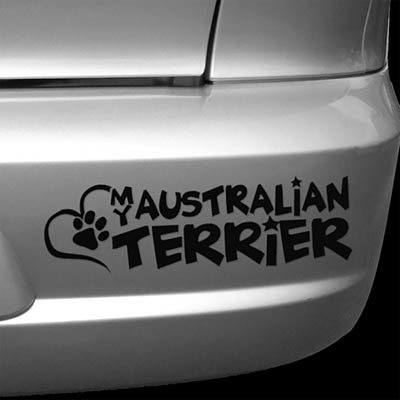 Love my Australian Terrier Car Window sticker