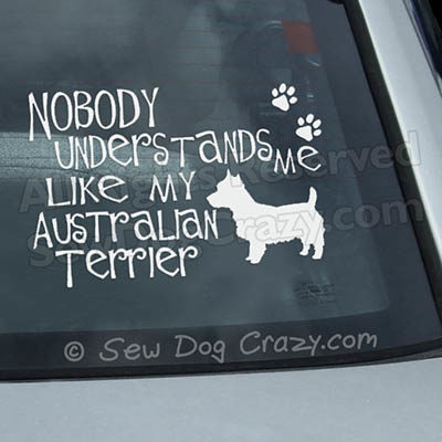 Funny Australian Terrier Car Window Sticker