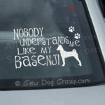 Funny Basenji Car Window Sticker