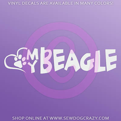 Love My Beagle Car Sticker