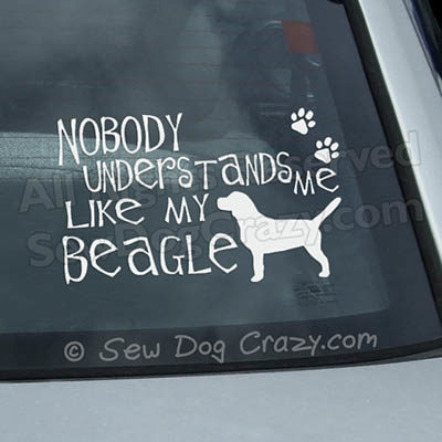 Funny Beagle Car Window Sticker