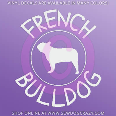 French Bulldog Car Window Sticker
