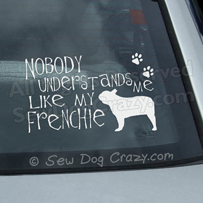 Funny French Bulldog Car Stickers