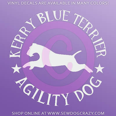 Kerry Blue Terrier Agility Stickers