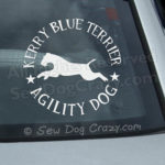 Kerry Blue Terrier Agility Car Window Sticker