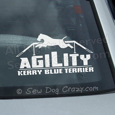 Kerry Blue Terrier Agility Decal