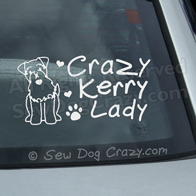 Funny Kerry Blue Terrier Car Window Sticker