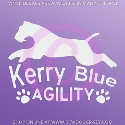 Kerry Blue Terrier Agility Stickers
