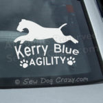 Kerry Blue Terrier Agility Car Window Sticker