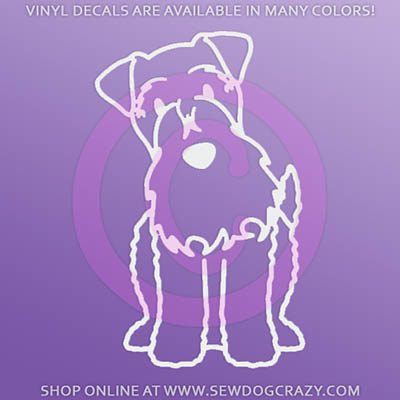 Cartoon Kerry Blue Terrier Car Window Sticker