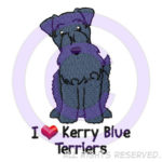 Cartoon Kerry Blue Terrier Shirts