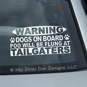 No Tailgating Dogs On Board Sticker
