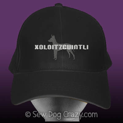 Embroidered Xoloitzcuintli hat