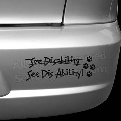 Disabled Dog Bumper Sticker