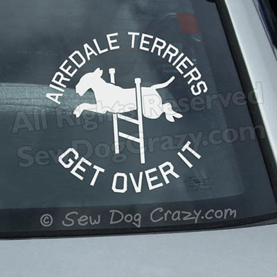 Airedale Terrier Agility Car Window Sticker