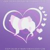 Lots of Hearts American Eskimo Dog Decal