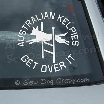 Agility Kelpie Car Window Sticker