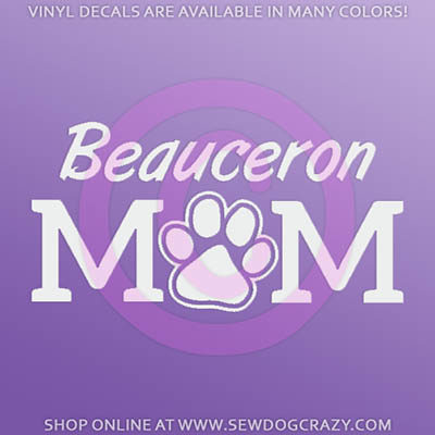 Beauceron Mom Car Sticker