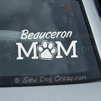 Beauceron Mom Car Window Decal