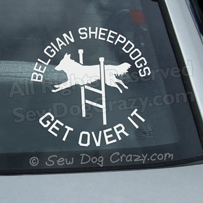 Belgian Sheepdog Agility Car Decal
