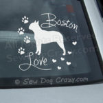 Boston Terrier Car Window Sticker