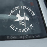 Agility Boston Terrier Car Window Sticker