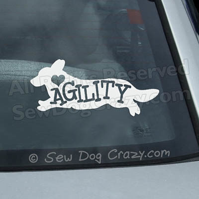 Cardigan Welsh Corgi Agility Car Window Sticker