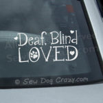 Deaf Blind Dog Car Decals