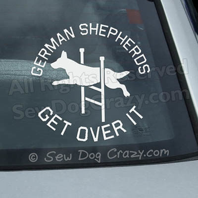 German Shepherd Agility Car Decal