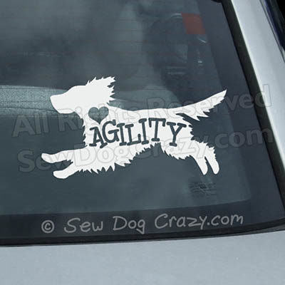 Love Agility Gordon Setter Car Window Sticker