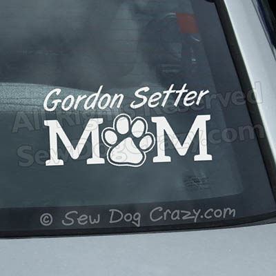 Gordon Setter Mom Car Window Sticker