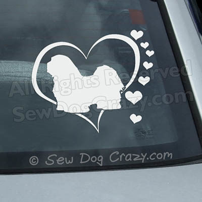 Love Havanese Car Window Sticker
