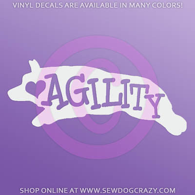 Love Corgi Agility Sticker