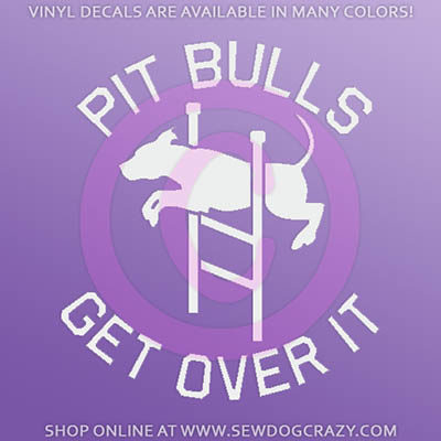 Agility Pit Bull Car Stickers