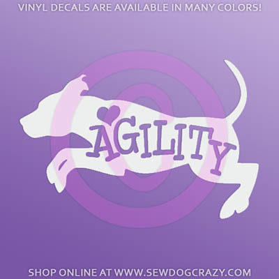 Love Agility Pit Bull Decal