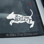 Love Agility Pit Bull Car Window Sticker