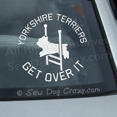 Yorkie Agility Car Window Sticker