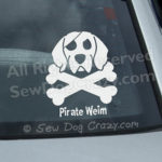 Pirate Weimaraner Window Sticker