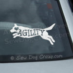 Agility Cattle Dog Car Window Sticker