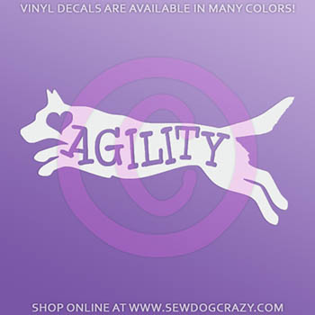 Agility Cattle Dog Car Sticker