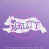 Agility Australian Shepherd Car Sticker