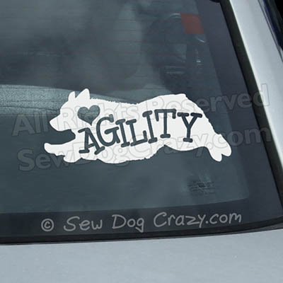 Agility Australian Shepherd Car Window Sticker