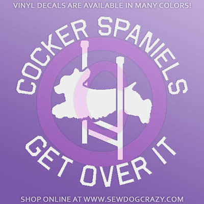 Cocker Spaniel Agility Car Sticker