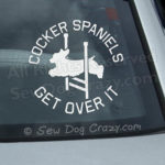 Cocker Spaniel Agility Car Window Sticker