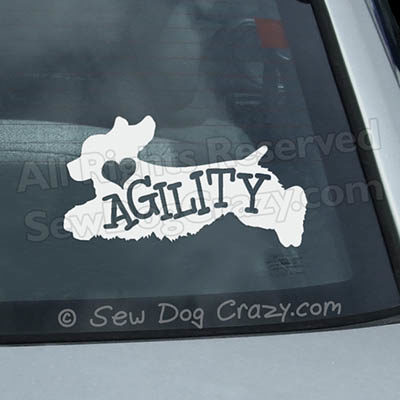 Agility Cocker Spaniel Car Window Sticker