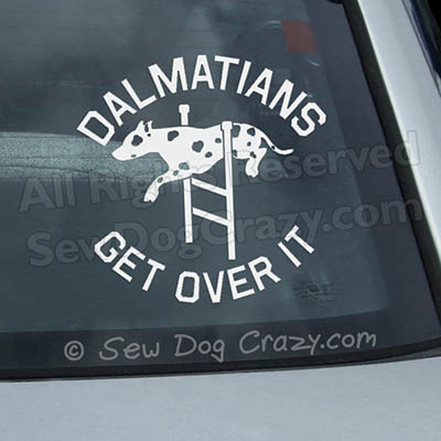 Dalmatian Agility Car Window Sticker