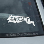 Agility Doberman Car Window Sticker