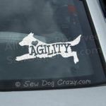 Agility Flat Coated Retriever Car Window Sticker