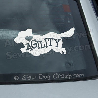 Golden Retriever Agility Car Window Sticker