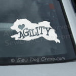 Keeshond Agility Car Window Sticker